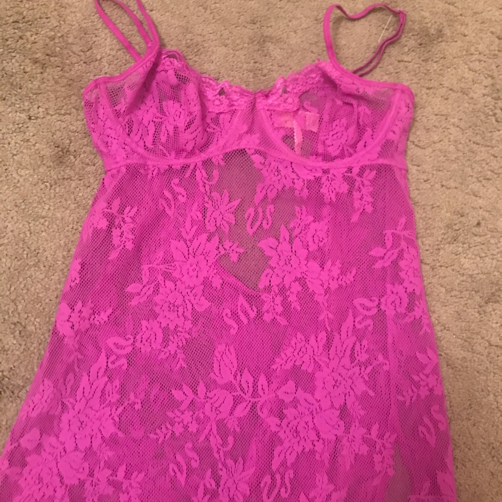 Bright vibrant purple lingerie slip. One piece